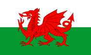 die Fahne von Wales