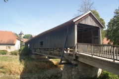 Holzbrücke über die Ilm in Buchfart