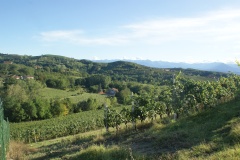 Blick von unserer Unterkunft in das Piemont