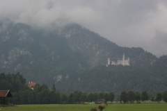 Schloss Neuschwanstein heute kaum sichtbar